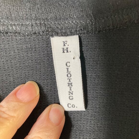 Womens FH Clothing Co Sweater Vest Soft Cotton Zip Navy M Cotton Pockets Side Sl - Picture 5 of 7